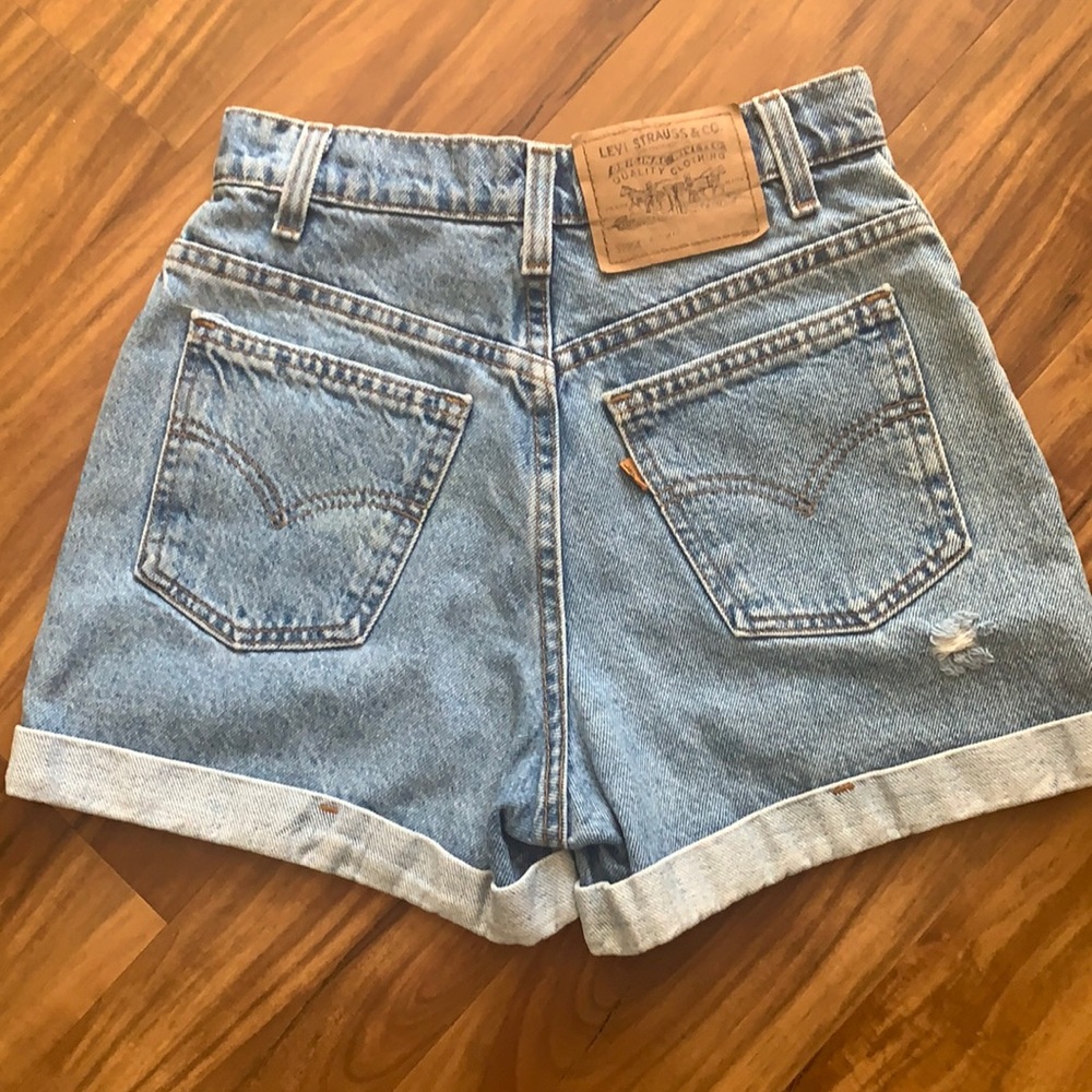 Vintage orange tag high waisted Levi’s shorts